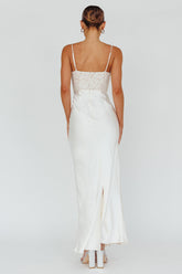 Evening Star Lace Bodice Maxi Dress Ivory